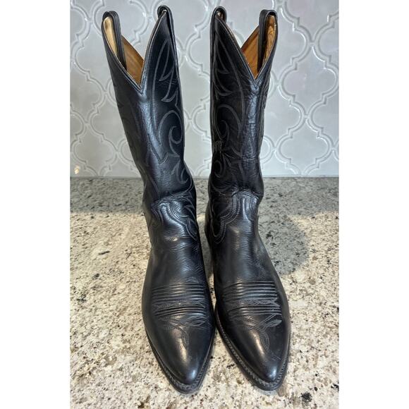 Vintage Mens Acme 16105 Black Cowboy Boots Size 10 D main image 8